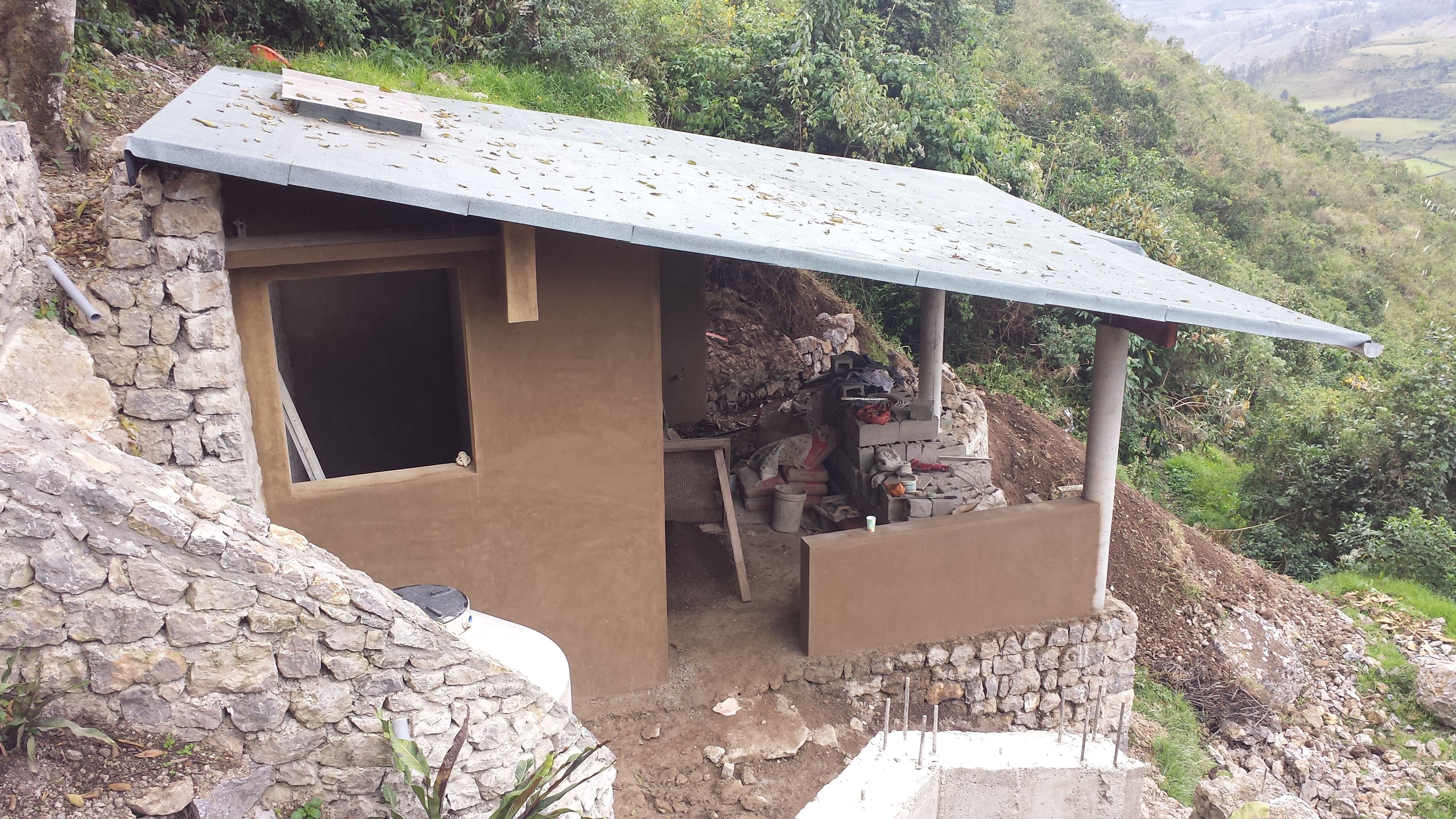 Tarrajeo en barro Bungalow 3